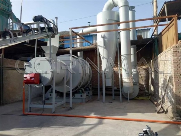 Сушильный комплекс для сушки песка производительностью 8-10тонн в час поступал в производство.